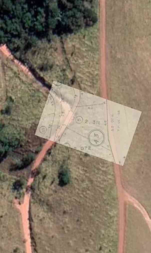 Mapa do Loteamento sobre o terreno